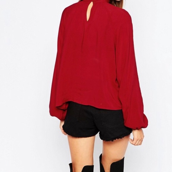 NWT- ASOS High Neck Key Hold Detail Top - Picture 3 of 5